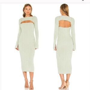 Bubish Lovely Mint Green Knit Two Piece MIDI Dress